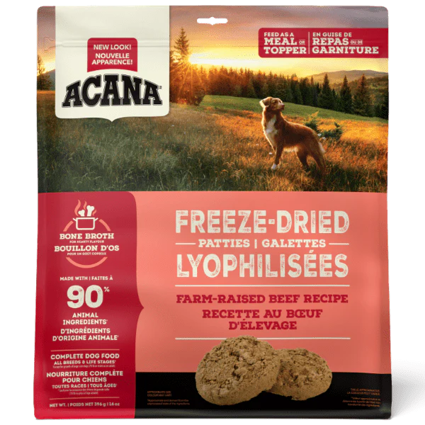 ACANA Beef Recipe Freeze Dried Dog Food, Patties