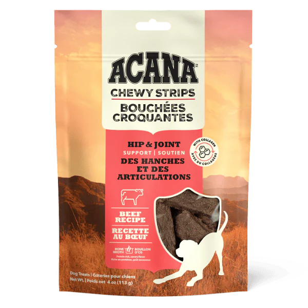 ACANA Chewy Strips Dog Treats - Hip & Joint Support Beef Recipe