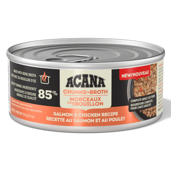 ACANA Chunks in Broth Salmon & Chicken Recipe Canned Cat Food, 5.5oz