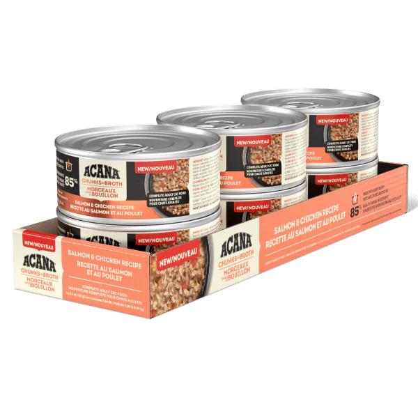 ACANA Chunks in Broth Salmon & Chicken Recipe Canned Cat Food, 5.5oz - Image 6