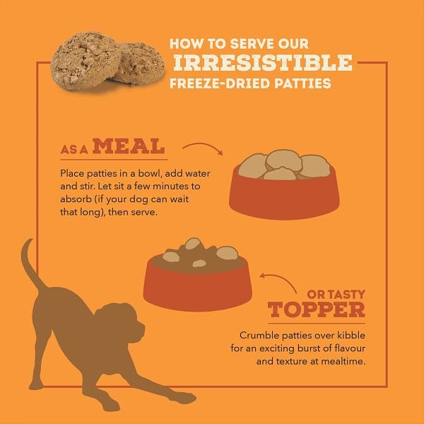 ACANA Free-Run Turkey Recipe Freeze Dried Dog Food, Patties - Image 4