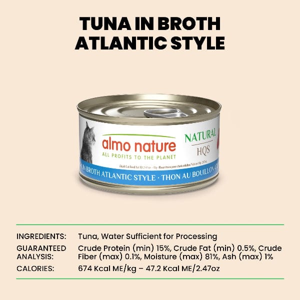 Almo Nature Natural HQS | Tuna in Broth Atlantic Style Canned Cat Food - Image 6