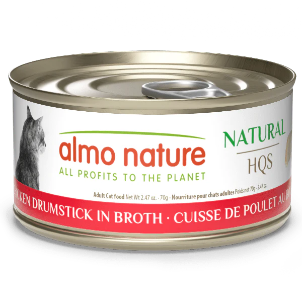 Almo Nature Natural HQS | Chicken Drumstick in Broth Canned Cat Food