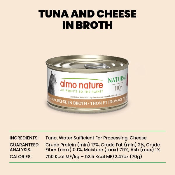 Almo Nature Natural HQS | Tuna and Cheese in Broth Canned Cat Food - Image 6