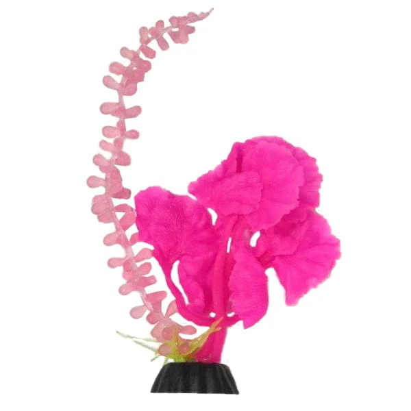 Fish Gear Glow Pink Seaweed Silicone Aquarium Plant (6")