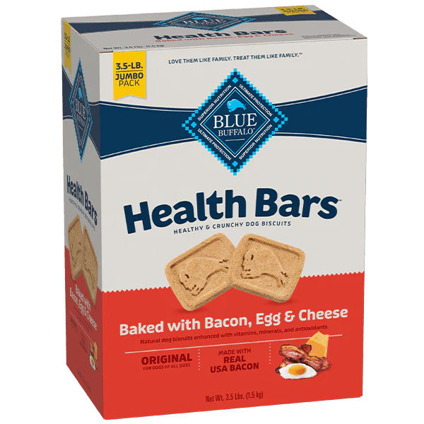 BLUE Health Bars Natural Crunchy Dog Treats Biscuits; Bacon, Egg & Cheese - Image 8