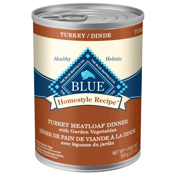 BLUE Homestyle Recipe Turkey Meatloaf Dinner Canned Dog Food