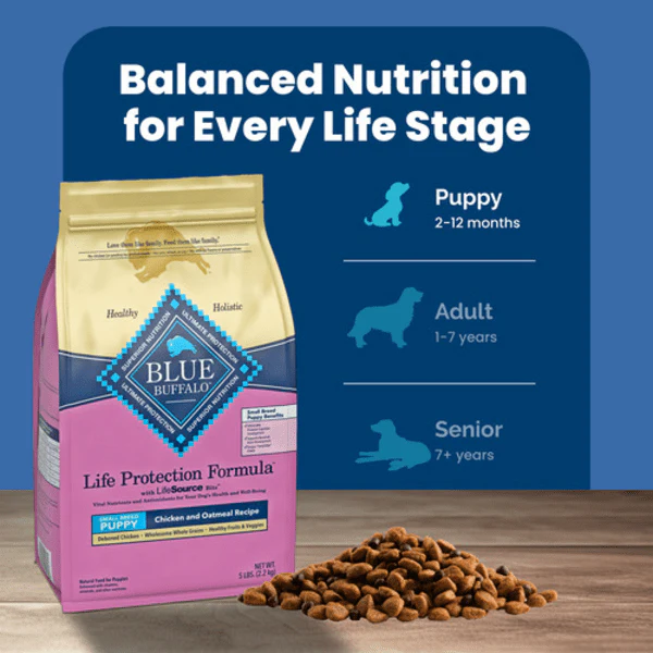 BLUE Life Protection Formula Small Breed Chicken & Oatmeal Recipe Dry Puppy Food, 6lb - Image 7