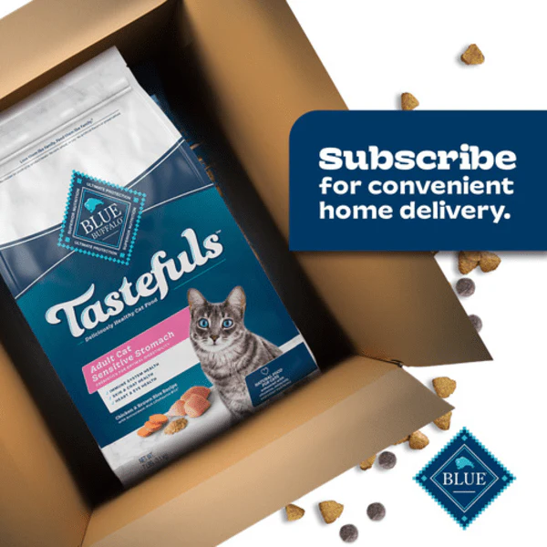 BLUE Tastefuls Sensitive Stomach Chicken & Brown Rice Recipe Dry Cat Food - Image 7
