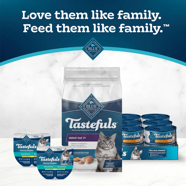 BLUE Tastefuls Healthy Aging Mature Chicken & Brown Rice Recipe Dry Cat Food, 7lb - Image 8