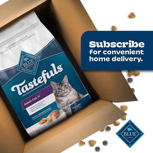 BLUE Tastefuls Healthy Aging Mature Chicken & Brown Rice Recipe Dry Cat Food, 7lb - Image 9