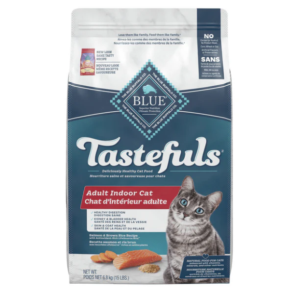 BLUE Tastefuls Indoor Health Salmon & Brown Rice Recipe Dry Cat Food - Image 9