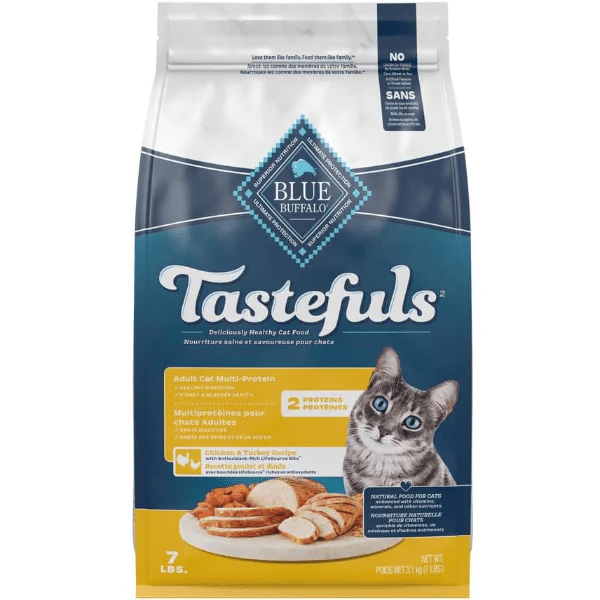 BLUE Tastefuls Multi-Protein Chicken & Turkey Recipe Dry Adult Cat Food