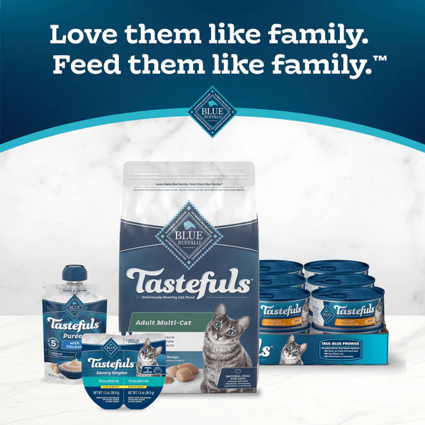 BLUE Tastefuls Multi-Protein Chicken & Turkey Recipe Dry Adult Cat Food - Image 9