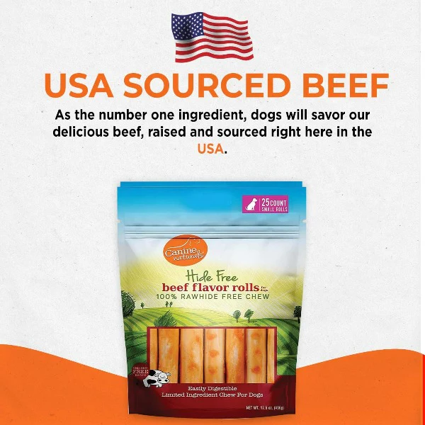Canine Naturals Hide Free Beef Rolls Dog Chew - Image 8
