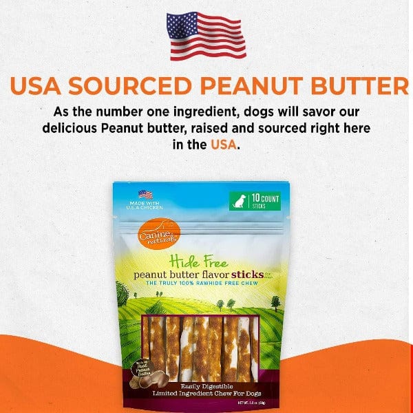 Canine Naturals Hide Free Peanut Butter Sticks Dog Chew - Image 8