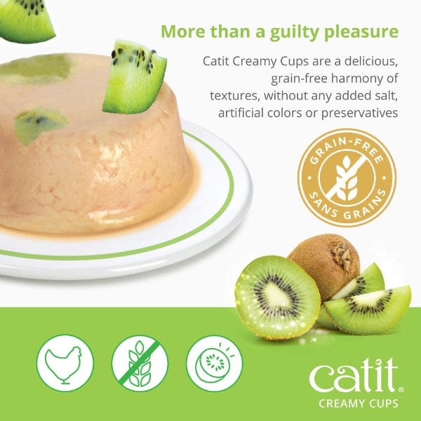 Catit Creamy Cups - Chicken Mousse with Kiwi Cat Treat - Image 2