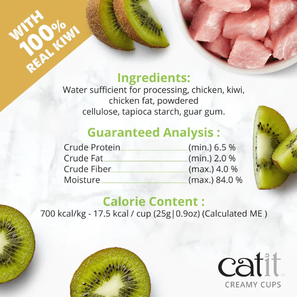Catit Creamy Cups - Chicken Mousse with Kiwi Cat Treat - Image 3