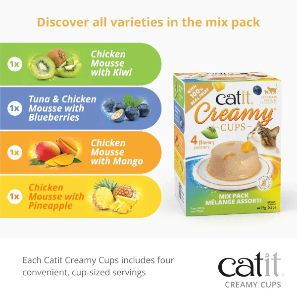 Catit Creamy Cups - Variety Pack Cat Treat - Image 2