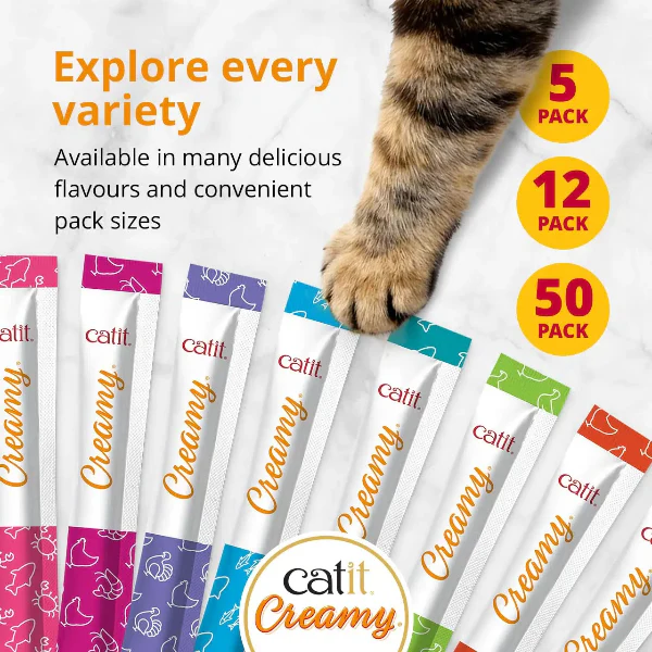 Catit Creamy Lickable Assorted Multipack Cat Treat - Image 11
