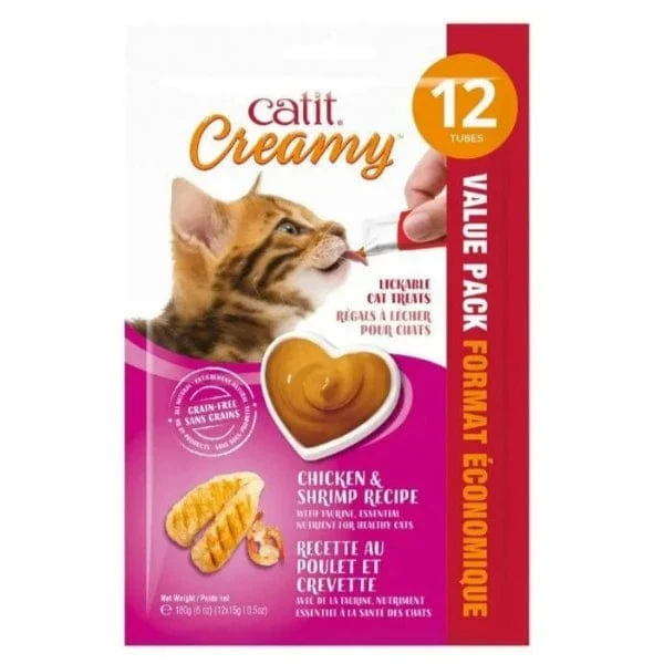 Catit Creamy Lickable Chicken & Shrimp Recipe Cat Treats - Image 15