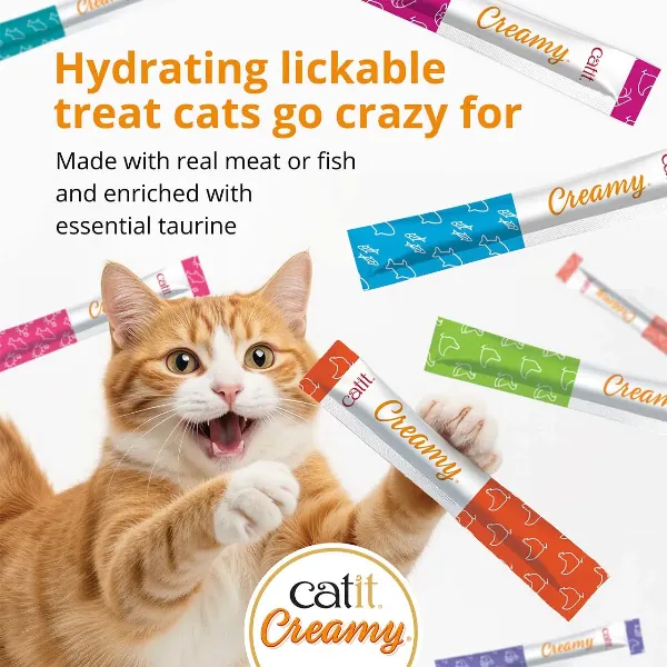 Catit Creamy Lickable Tuna Recipe Cat Treats - Image 3