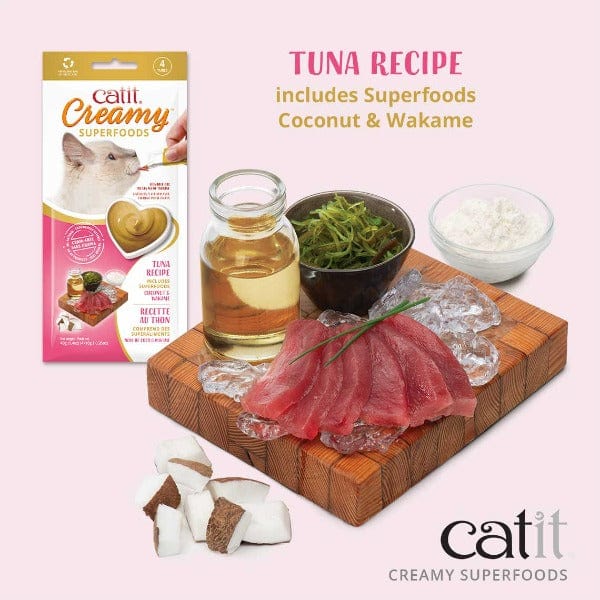 Catit Creamy Superfood Tuna Recipe with Coconut and Wakame Cat Treats - Image 2