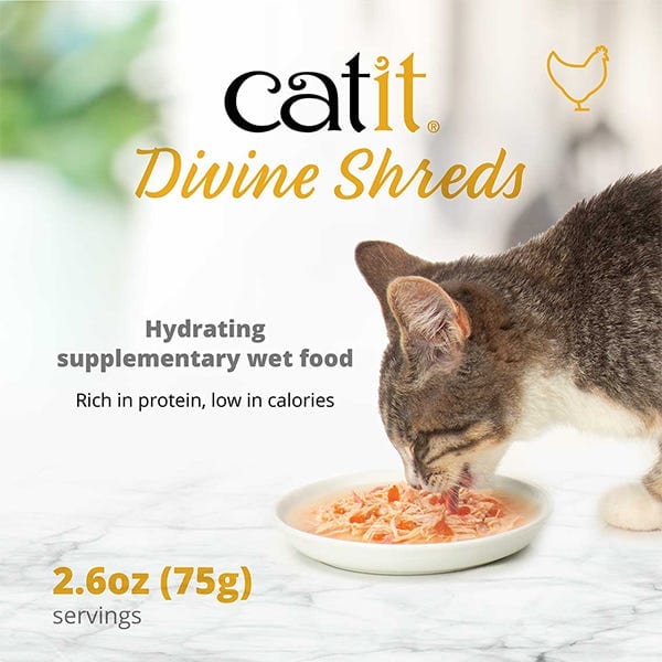 Catit Divine Shreds Chicken with Liver & Broccoli Cat Food Topper - Image 3