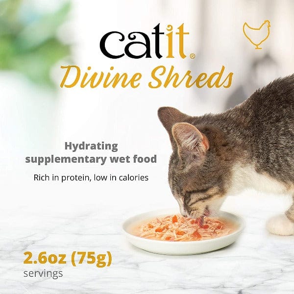 Catit Divine Shreds Chicken with Mackerel & Broccoli Cat Food Topper - Image 3