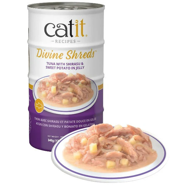 Catit Divine Shreds Tuna with Shirasu & Sweet Potato in Jelly Canned Cat Food Topper 4-Pack - Image 2