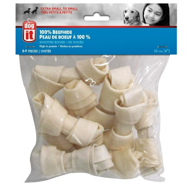 Dogit White Beefhide Knotted Bones for Dogs - Image 3