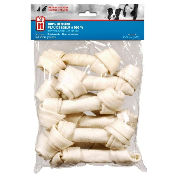 Dogit White Beefhide Knotted Bones for Dogs - Image 4