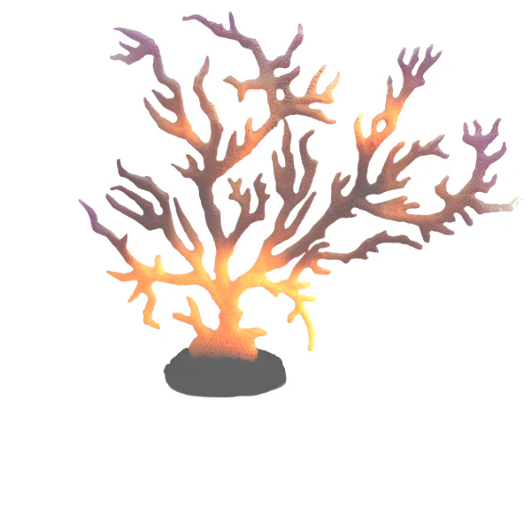 Fish Gear Orange Coral Glow Aquarium Plant (14") - Image 2