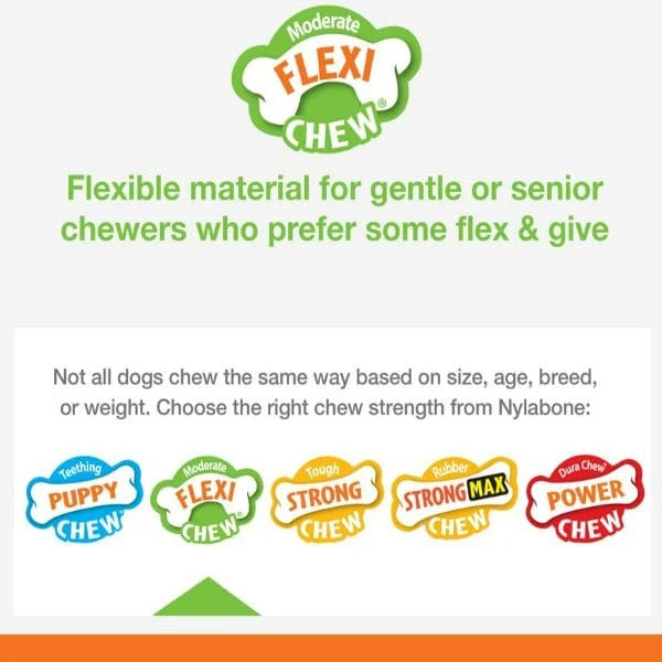 Nylabone Flexichew Moderate Chew Chicken Chew Toy - Image 2