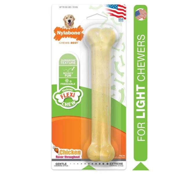 Nylabone Flexichew Moderate Chew Chicken Chew Toy - Image 5