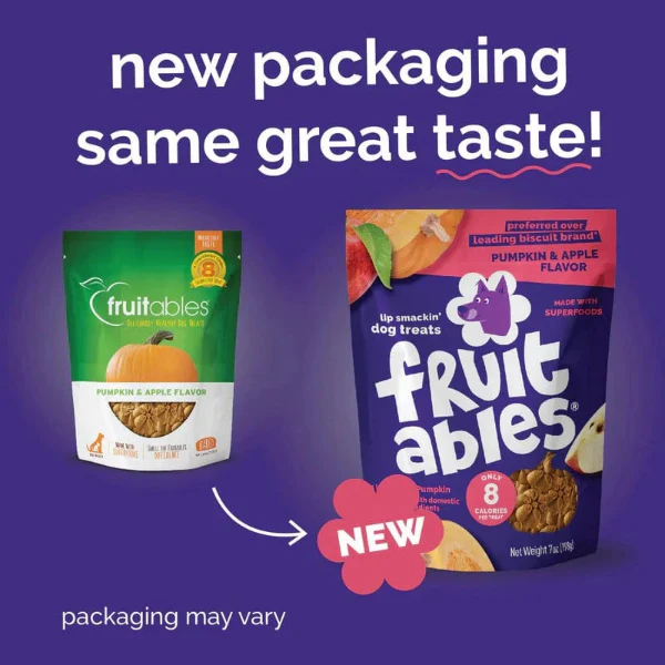 Fruitables Baked Pumpkin & Apple Dog Treats - Image 2