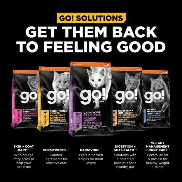 Go! Solutions Carnivore Grain-Free Chicken, Turkey & Duck Recipe Dry Cat Food - Image 6