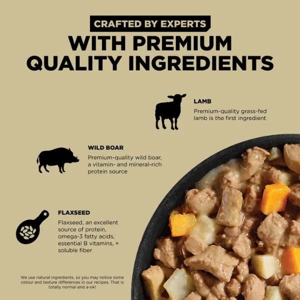 Go! Solutions Carnivore Grain-Free Shredded Lamb + Wild Boar Recipe Wet Dog Food, 12.5oz - Image 2