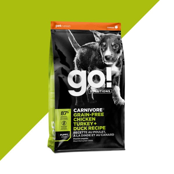 Go! Solutions Carnivore Grain-Free Chicken, Turkey & Duck Recipe Dry Puppy Food, 12lb