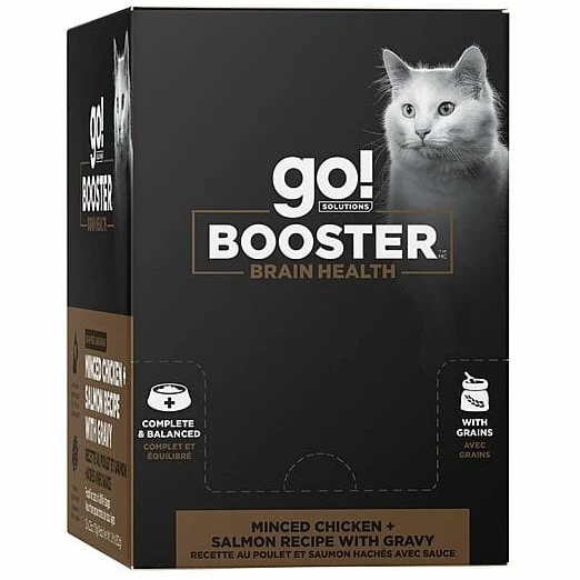 Go! Solutions Booster Brain Health Minced Chicken + Salmon with Gravy Wet Cat Food - Image 5