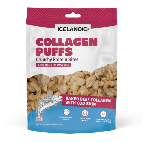 Icelandic+ Beef Collagen Puffs with Cod Skin Treats for Small Dogs (SPECIAL ORDER ITEM)