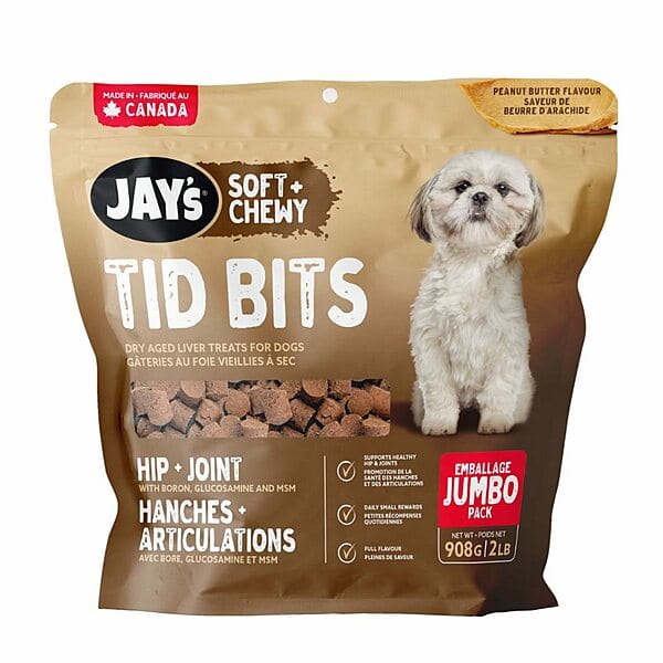 Jay's Soft + Chewy Tid Bits Hip & Joint Peanut Butter Dog Treats - Image 3