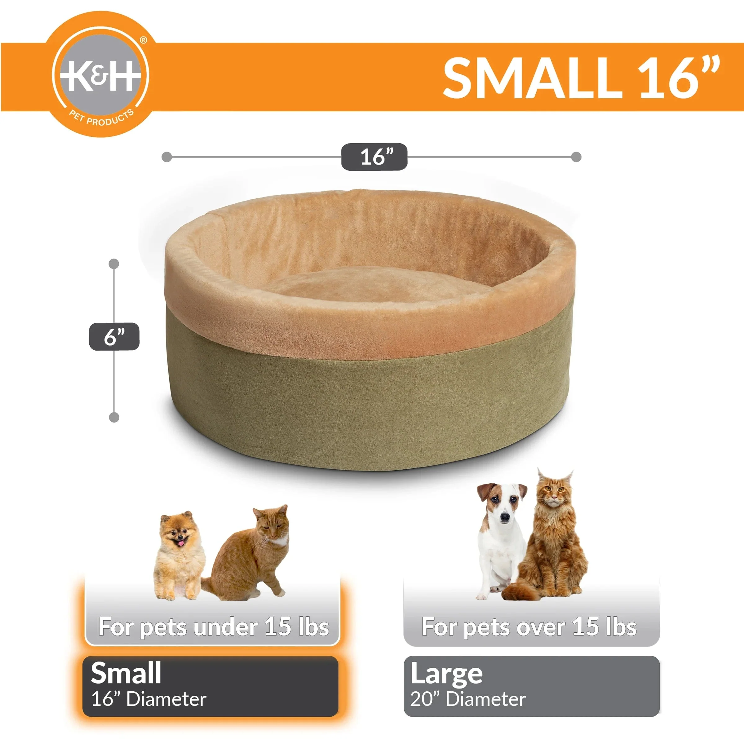 K&H Thermo-Kitty Heated Cat Bed; available in 2 sizes - Image 5