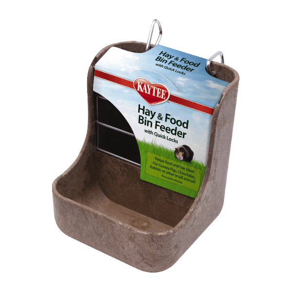 Kaytee Hay & Food Bin Feeder with Quick Locks