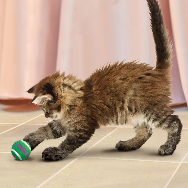KONG Cat Active Tennis Balls with Bells Cat Toy - Image 2