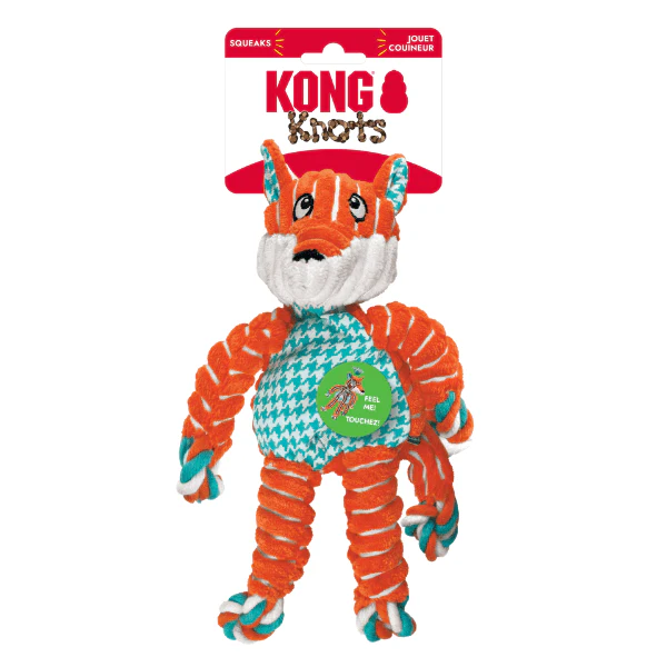 KONG Floppy Knots Fox Dog Toy