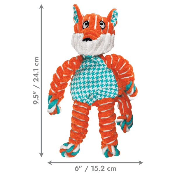 KONG Floppy Knots Fox Dog Toy - Image 4