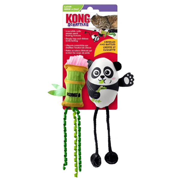 KONG Scrattles Panda Cat Toy