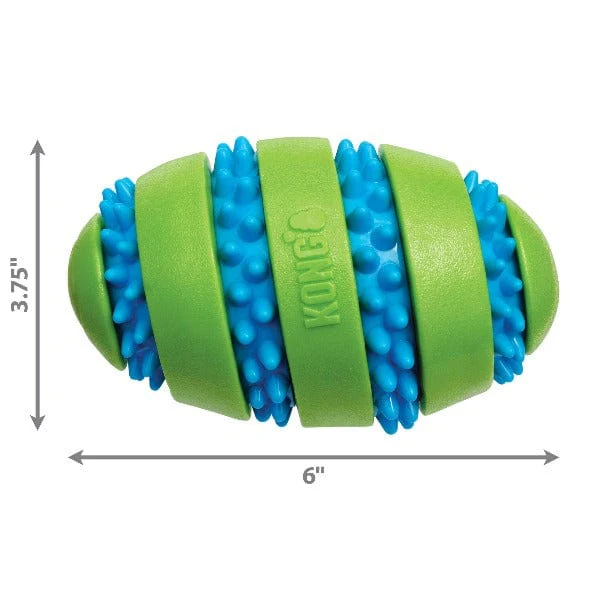 KONG Squeezz Goomz Football Dog Toy - Image 3