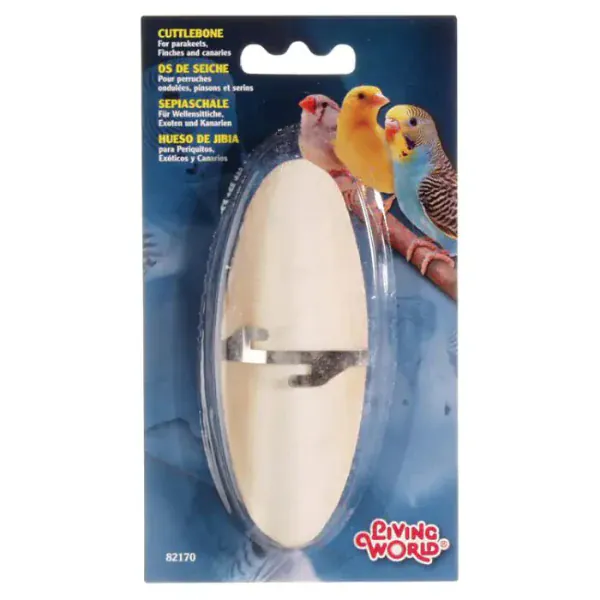 Living World Cuttlebone with Holder for Birds - Image 2